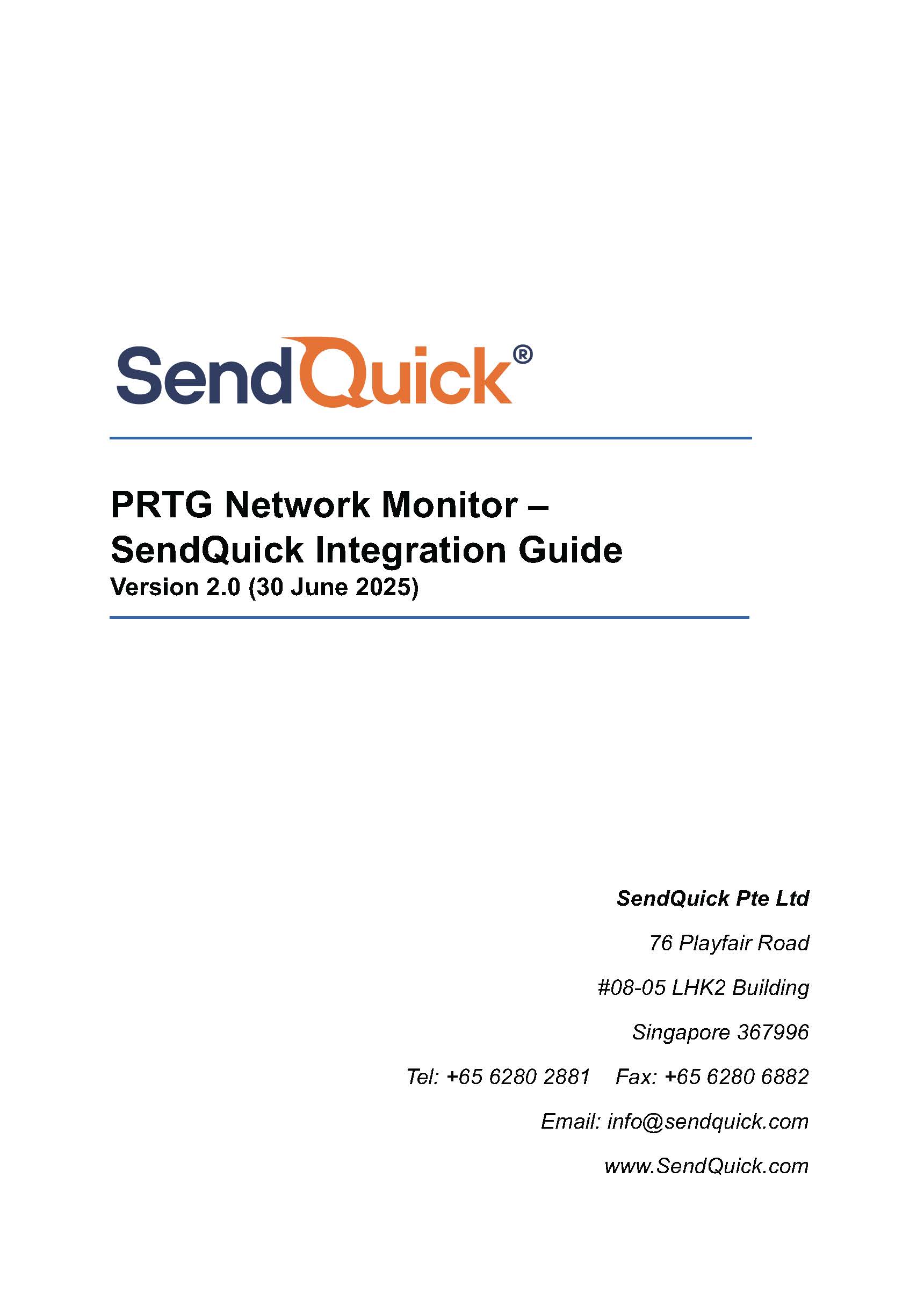 Partner Integration Manual for SMS Messaging | SendQuick