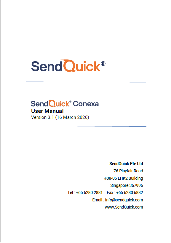 SendQuick Conexa User Manual Version 3.1