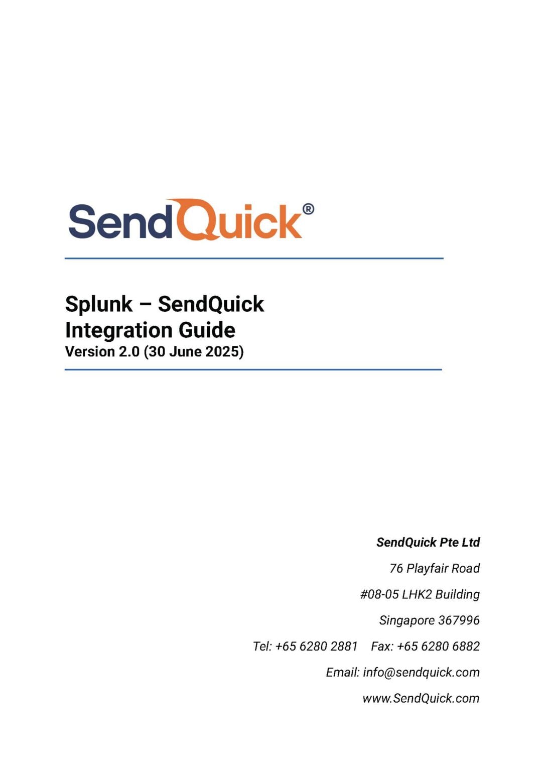 Partner Integration Manual for SMS Messaging | SendQuick